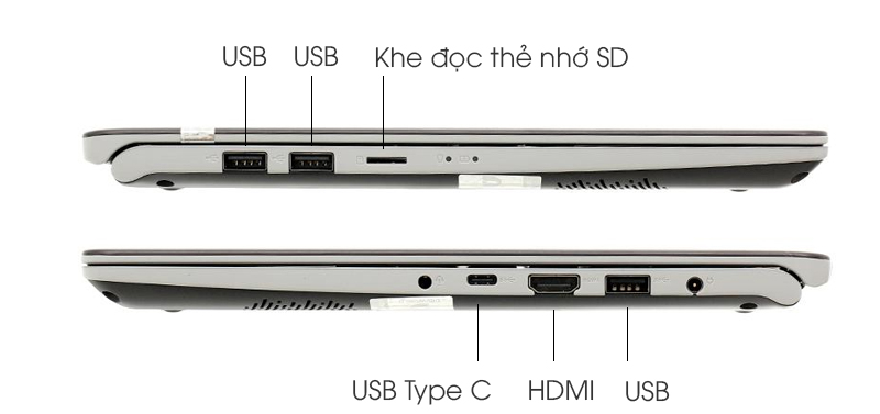 Laptop Asus Vivobook S430UA i3 8130U/4GB/SSD 128GB/Màn 14FHD IPS/Win10 19 asus s430ua eb003t ket noi